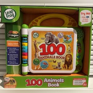 LeapFrog 100 Animals Book Interactive Bilingual Learning Toy • NIB